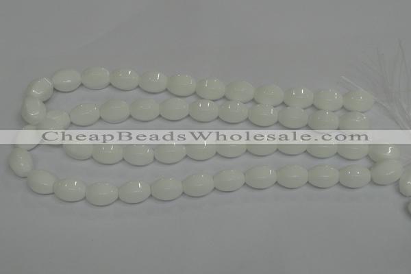 CPB70 15.5 inches 12*16mm rice white porcelain beads wholesale