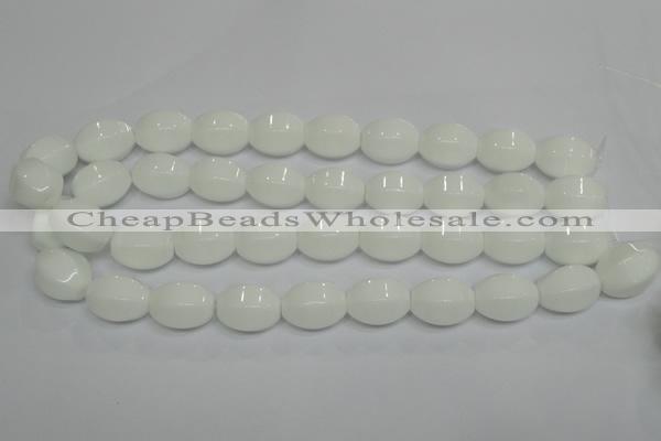 CPB72 15.5 inches 15*20mm rice white porcelain beads wholesale