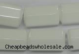 CPB78 15.5 inches 15*25mm column white porcelain beads wholesale