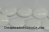 CPB87 15.5 inches 13*18mm oval white porcelain beads wholesale