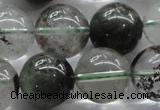 CPC06 15.5 inches 14mm round green phantom quartz beads wholesale