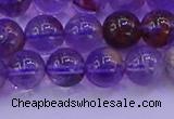 CPC602 15.5 inches 8mm round purple phantom quartz beads