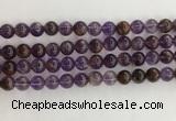 CPC661 15.5 inches 8mm round purple phantom quartz beads