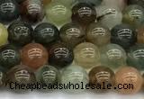 CPC690 15 inches 6mm round phantom quartz beads