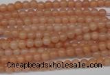 CPE01 15.5 inches 4mm round peach stone beads wholesale