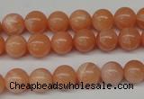 CPE03 15.5 inches 8mm round peach stone beads wholesale