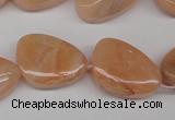 CPE28 15.5 inches 15*20mm teardrop peach stone beads wholesale