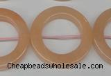 CPE32 15.5 inches 30mm donut peach stone beads wholesale