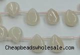 CPI12 15.5 inches 10*12mm top-drilled teardrop pink aventurine jade beads