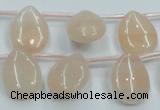 CPI15 15.5 inches 13*18mm top-drilled teardrop pink aventurine jade beads