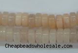 CPI35 15.5 inches 5*10mm rondelle pink aventurine jade beads