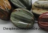 CPJ14 15.5 inches multi size starfruit shaped picasso jasper beads wholesale