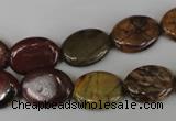 CPJ356 15.5 inches 12*16mm oval picasso jasper gemstone beads