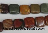 CPJ361 15.5 inches 12*12mm square picasso jasper gemstone beads