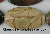 CPJ408 15 inches 25*45mm oval picasso jasper gemstone beads