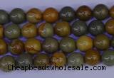 CPJ450 15.5 inches 4mm round wildhorse picture jasper beads