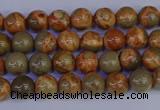 CPJ460 15.5 inches 4mm round African picture jasper beads