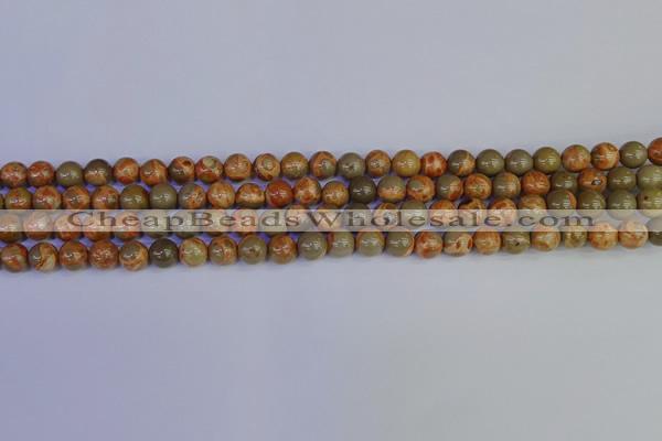 CPJ461 15.5 inches 6mm round African picture jasper beads