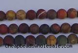 CPJ500 15.5 inches 4mm round matte picasso jasper beads wholeasle