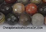 CPJ550 15.5 inches 12mm faceted round polychrome jasper beads