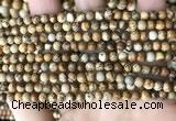 CPJ658 15.5 inches 4mm round picture jasper beads wholesale