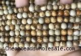 CPJ659 15.5 inches 6mm round picture jasper beads wholesale