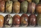 CPJ678 15.5 inches 5*8mm rondelle picasso jasper beads wholesale