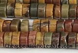 CPJ680 15.5 inches 2.5*4mm heishi picasso jasper beads wholesale