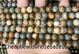 CPJ708 15.5 inches 8mm round rocky butte picture jasper beads