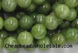 CPO04 15.5 inches 12mm round olivine gemstone beads wholesale