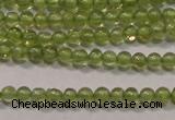 CPO100 15 inches 2mm round natural peridot beads wholesale