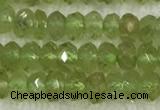 CPO118 15.5 inches 2*4mm faceted rondelle peridot gemstone beads