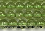 CPO133 15.5 inches 4mm round natural peridot beads wholesale