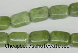 CPO36 15.5 inches 10*14mm rectangle olivine gemstone beads wholesale