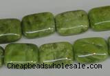 CPO37 15.5 inches 13*18mm rectangle olivine gemstone beads wholesale