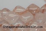 CPQ08 15.5 inches 15*15mm diamond natural pink quartz beads