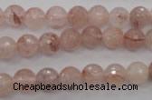 CPQ203 15.5 inches 8mm faceted round natural pink quartz beads