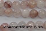 CPQ204 15.5 inches 10mm faceted round natural pink quartz beads