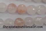 CPQ205 15.5 inches 12mm faceted round natural pink quartz beads