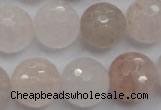 CPQ207 15.5 inches 16mm faceted round natural pink quartz beads