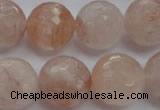 CPQ208 15.5 inches 18mm faceted round natural pink quartz beads