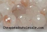 CPQ21 15.5 inches 4mm faceted round natural pink quartz beads