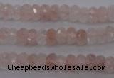 CPQ211 15.5 inches 5*8mm faceted rondelle natural pink quartz beads