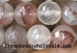 CPQ313 15.5 inches 10mm faceted round pink quartz beads wholesale