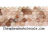 CPQ342 15.5 inches 8mm round pink quartz gemstone beads