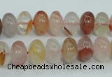 CPQ36 15.5 inches 8*12mm rondelle natural pink quartz beads