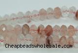 CPQ38 15.5 inches 5*8mm faceted rondelle natural pink quartz beads