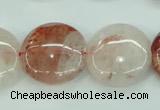 CPQ50 15.5 inches 20mm flat round natural pink quartz beads