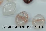 CPQ58 Top-drilled 13*18mm marquise natural pink quartz beads