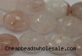 CPQ74 15.5 inches 15*20mm faceted rice natural pink quartz beads